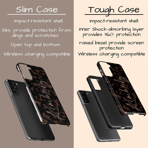 Tortoiseshell Custom Signature Name Galaxy Case